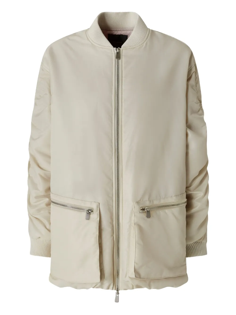 zip-fastening pocket bomber jacket