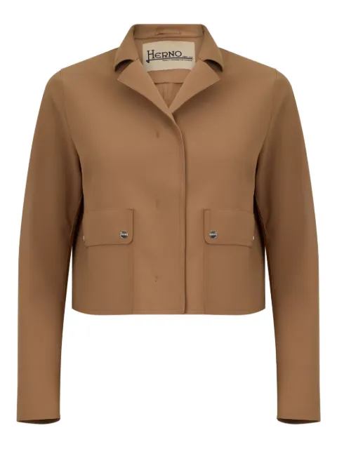 Herno notched-collar cropped jacket