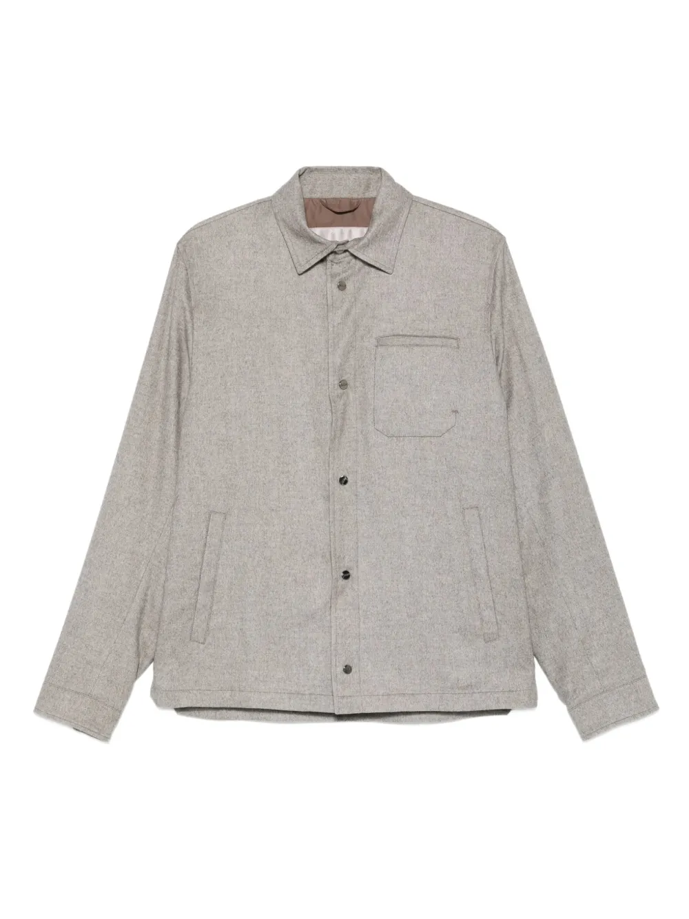 Herno button-fastening patch-pocket jacket Grijs