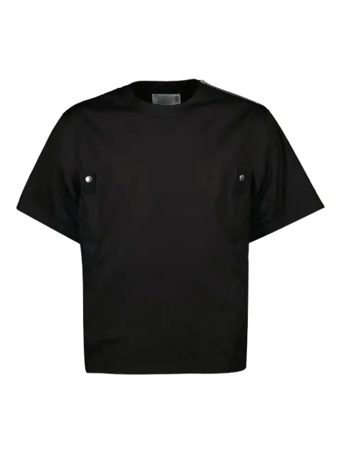 sacai crew-neck zip-fastening polo shirt