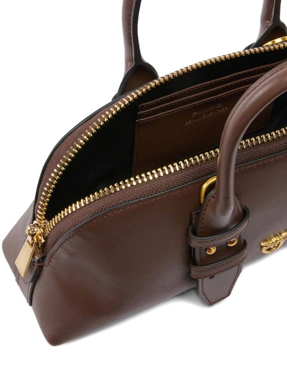 Pinko Bowling Bag Baguette Vitello Morbido In Brown