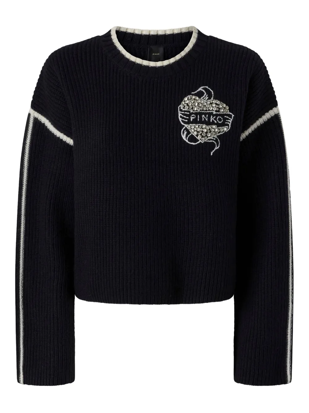 PINKO ALICUDI MAGLIA CORDONETTO 100 MERINOS R Zwart