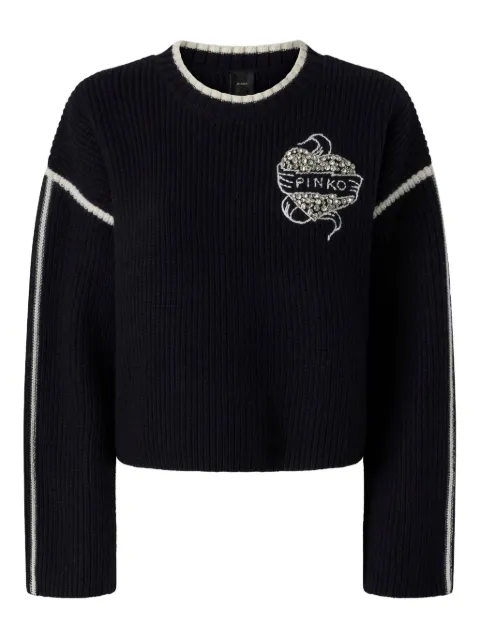 PINKO logo-intarsia sweater