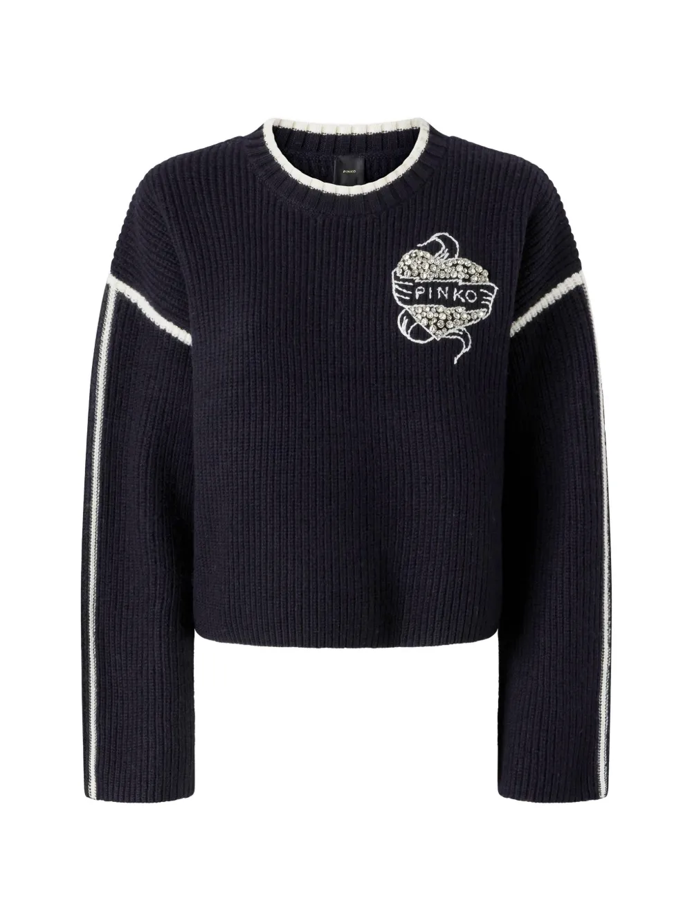 PINKO ALICUDI MAGLIA CORDONETTO 100 MERINOS R - Nero