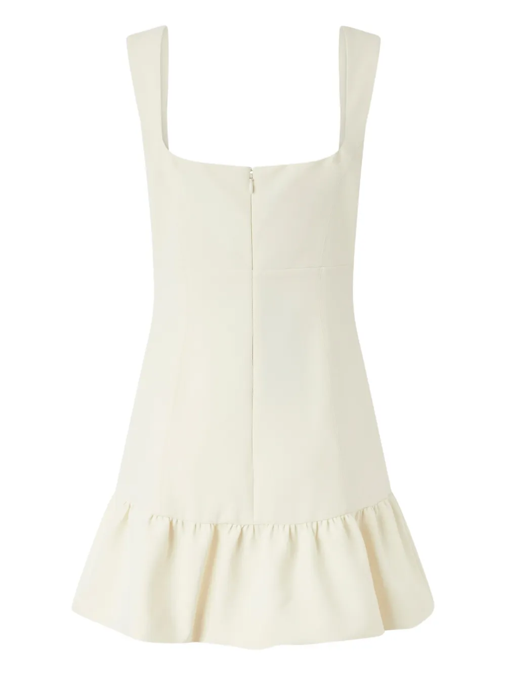 PINKO ruffle-hem mini dress - Wit