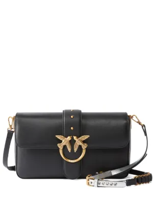 PINKO レザーショルダーバッグ | ブラック | FARFETCH JP
