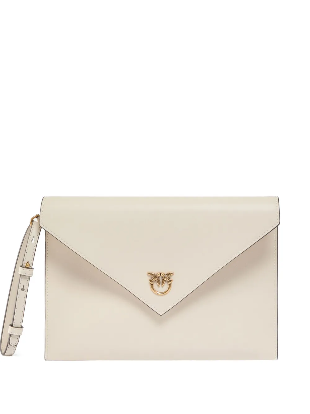 PINKO Love Birds envelope clutch bag - ホワイト PINKO Love Birds envelope clutch bag - ホワイト