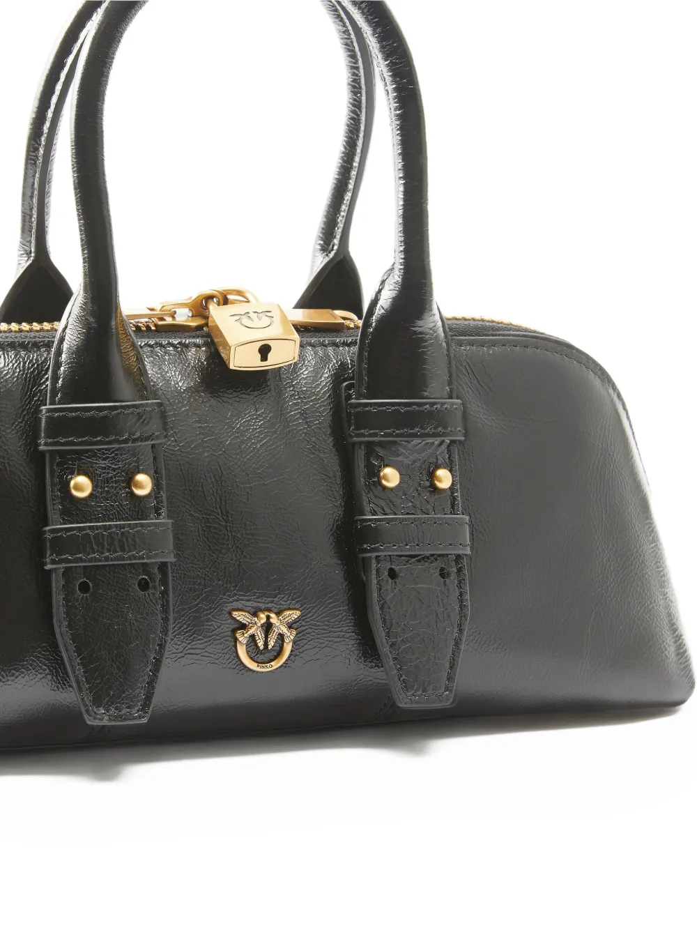 Pinko Zip-top Handle Tote Bag In Black
