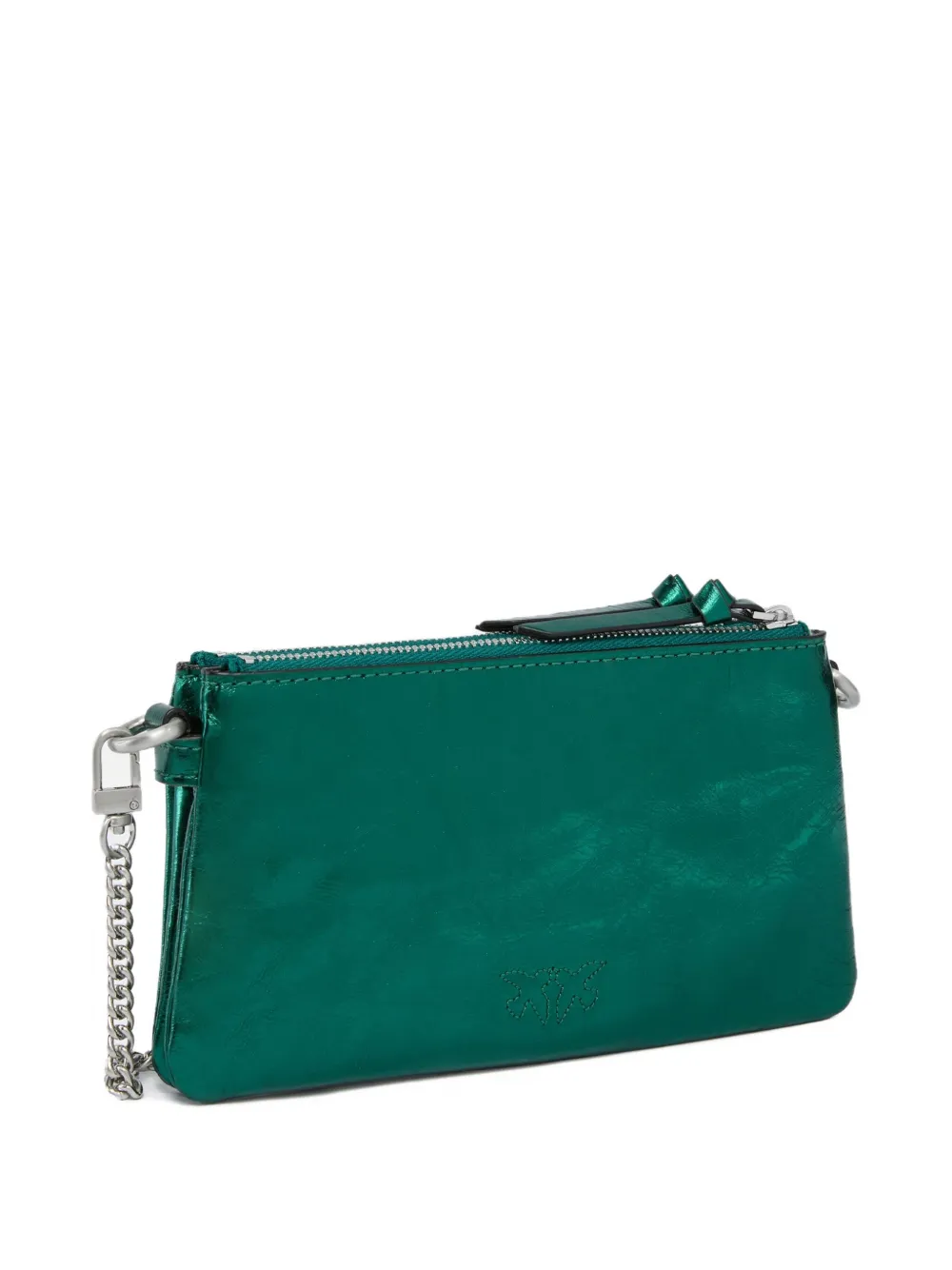 PINKO Metallic tas met kettinghengsel Groen