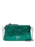 PINKO metallic calfskin chain bag - Green