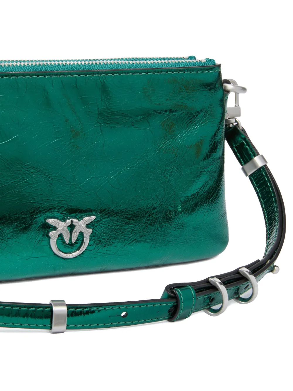 PINKO Metallic tas met kettinghengsel Groen