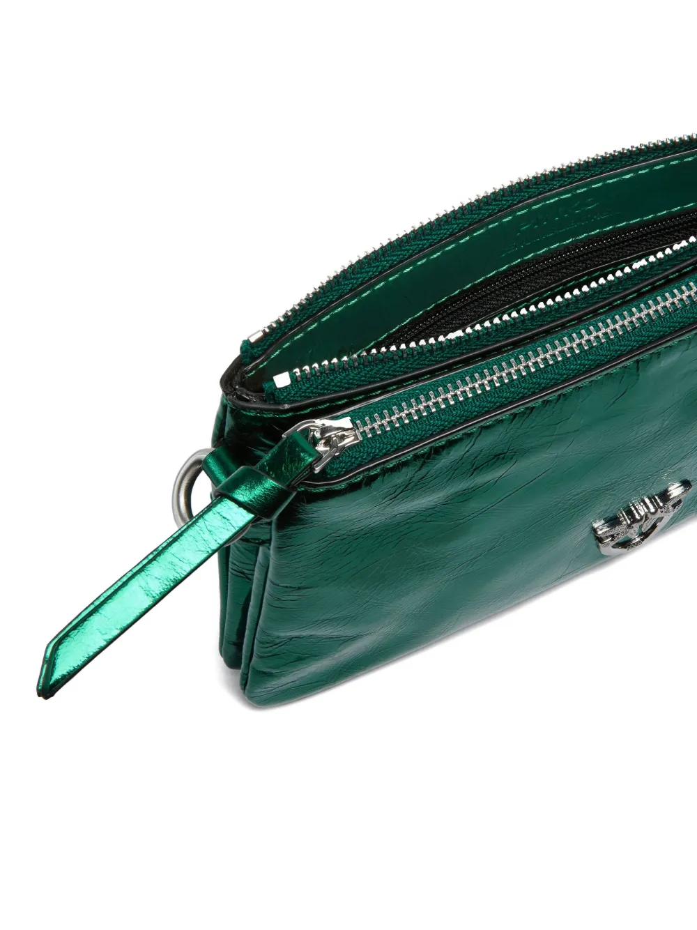 PINKO Metallic tas met kettinghengsel Groen