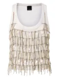 PINKO pearl-embellished tank top - White