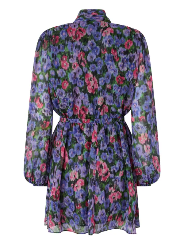pinko flower dress Pinko Floral V-neck Mini Dress