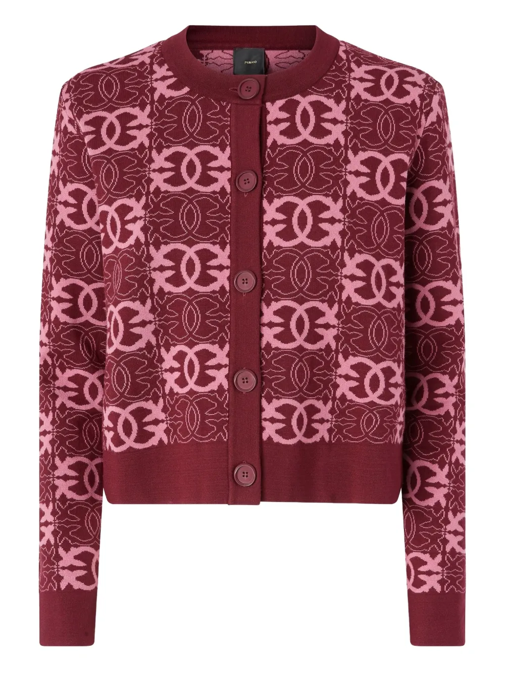 PINKO Vest met logo-patroon Rood
