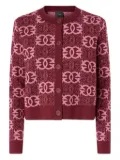 PINKO logo-pattern cardigan - Red