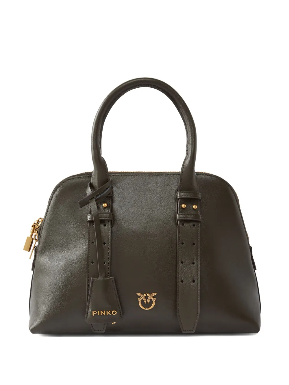 PINKO Love Birds-plaque tote bag | Green | Image 1