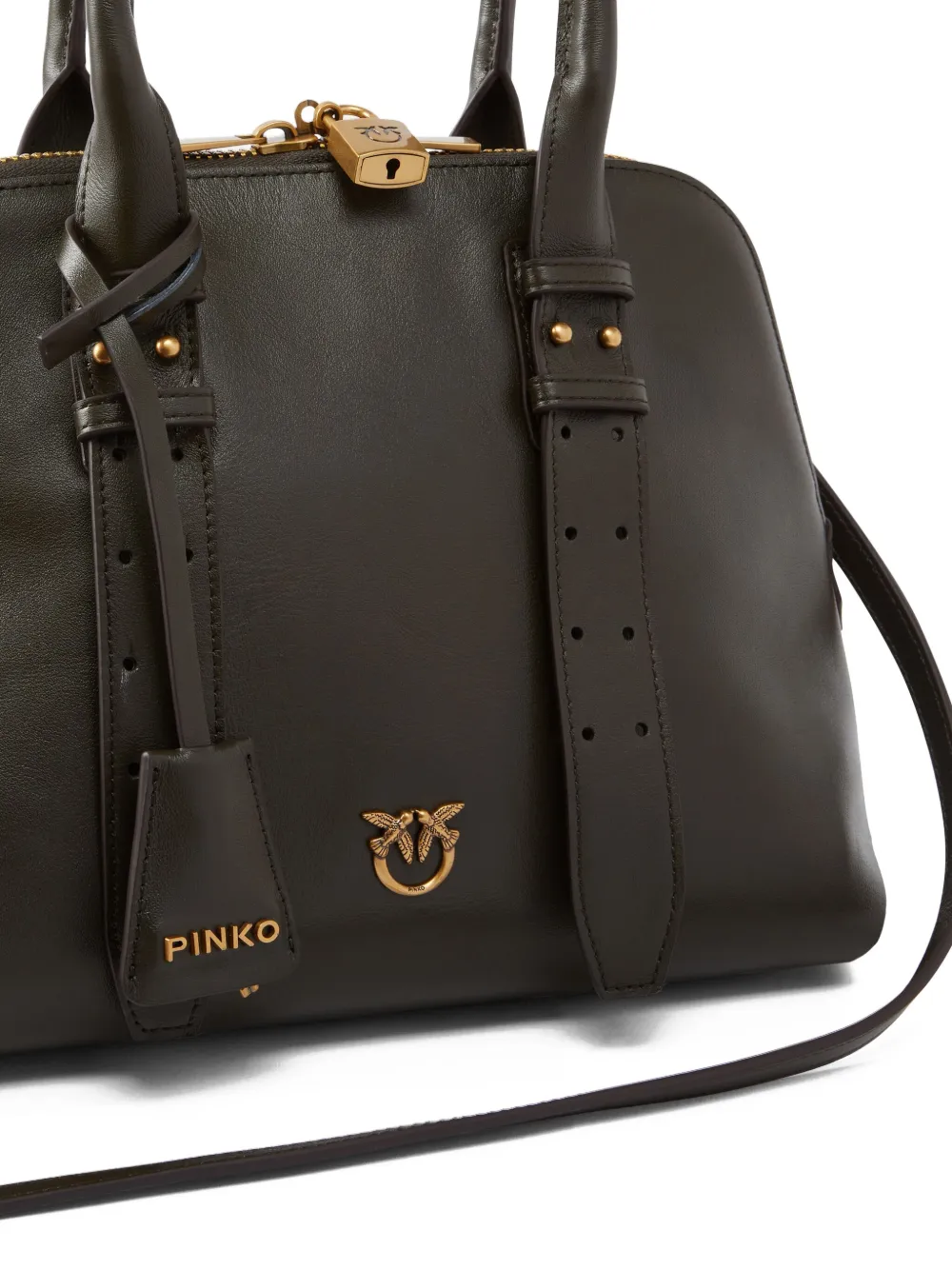 PINKO Love shopper met plakkaat Groen