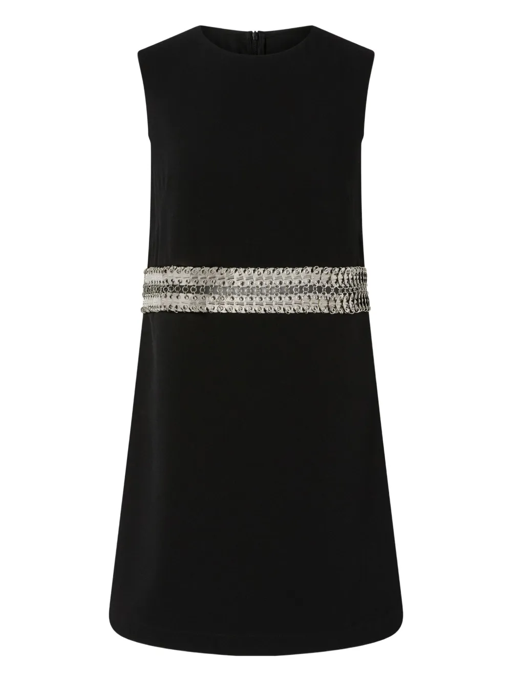 Pinko Crepe Dress With Jewel Embroidery In Black