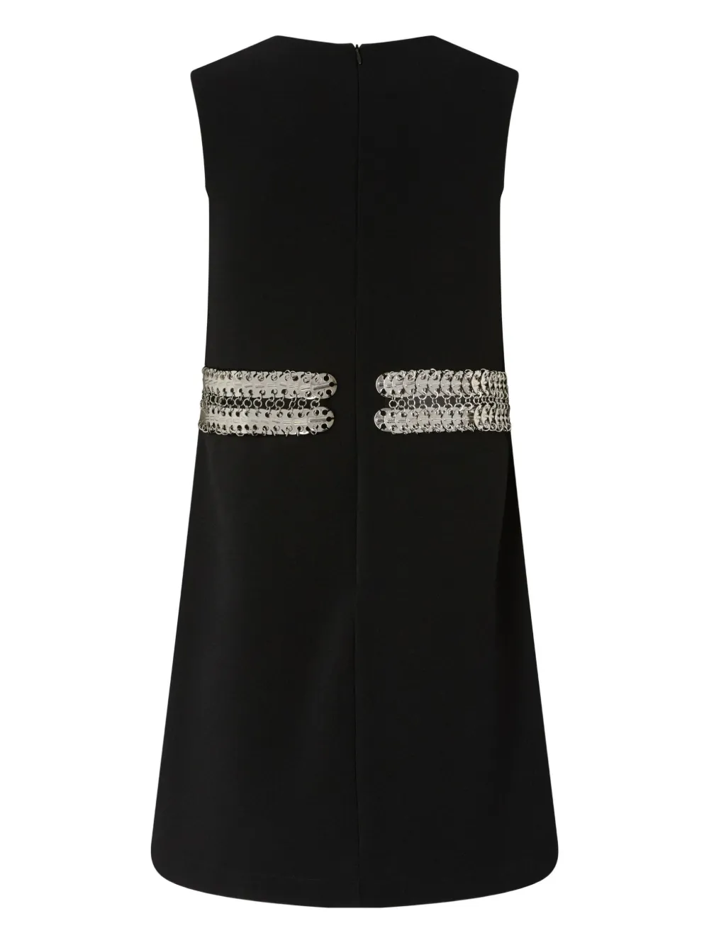 Pinko Crepe Dress With Jewel Embroidery In Black