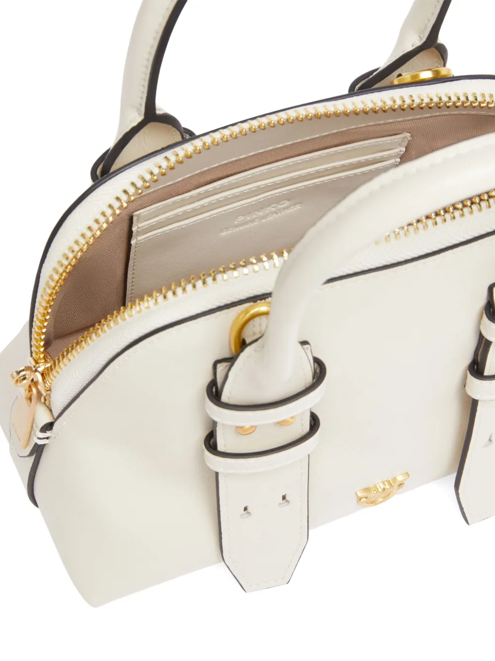 PINKO Leren shopper Wit