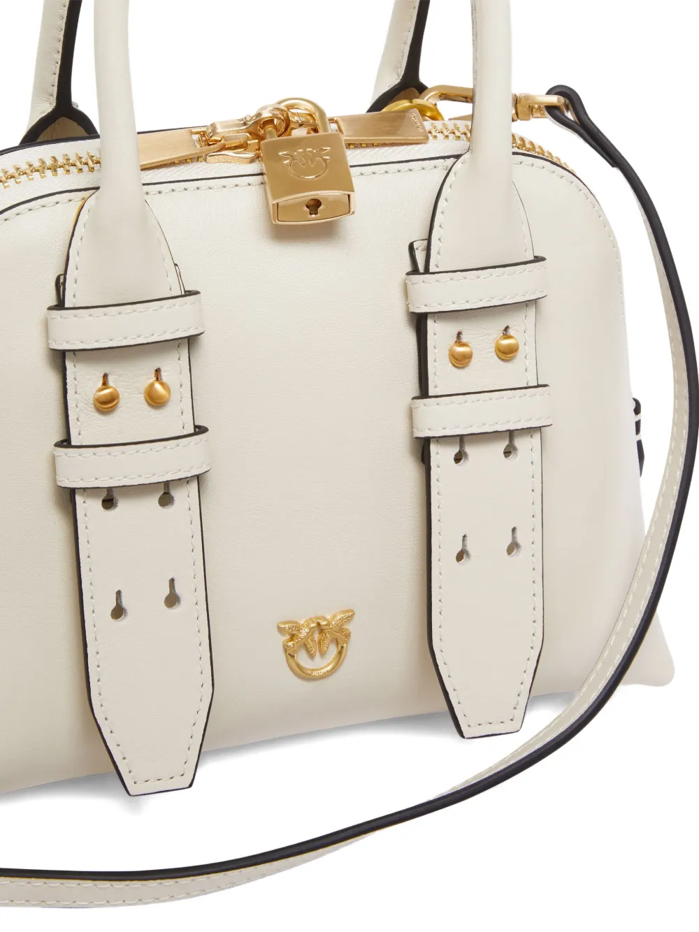 PINKO Leren shopper Wit