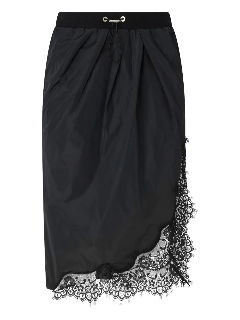 PINKO lace-trim gathered skirt | Black | Image 1