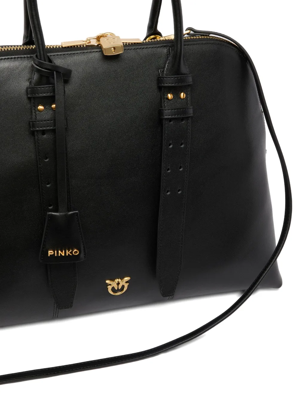 PINKO Leren shopper Zwart