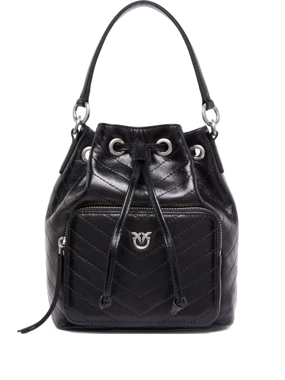 PINKO Leren bucket-tas Zwart