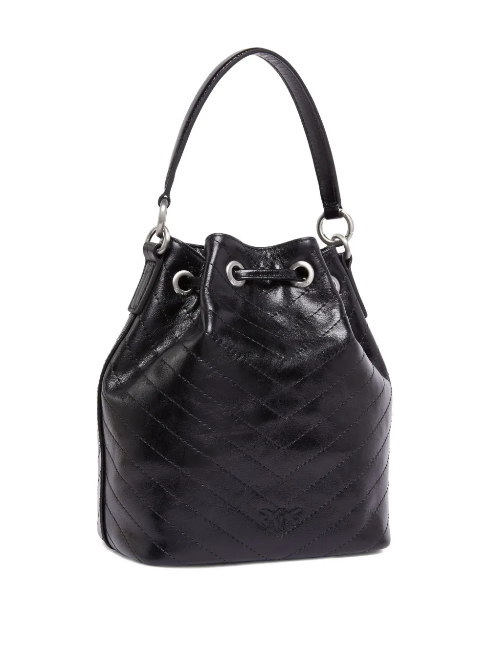 PINKO Leren bucket-tas Zwart