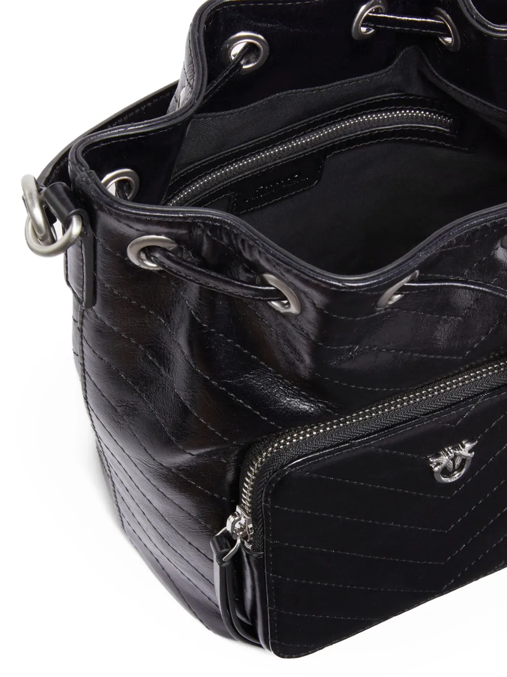PINKO Leren bucket-tas Zwart