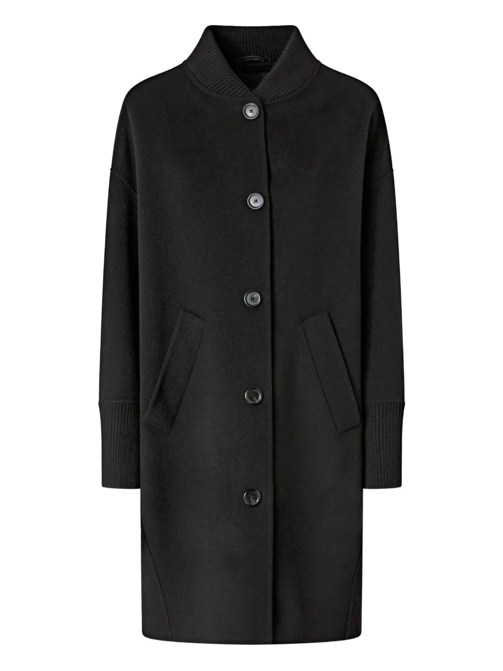PINKO Wollen button-up jas Zwart
