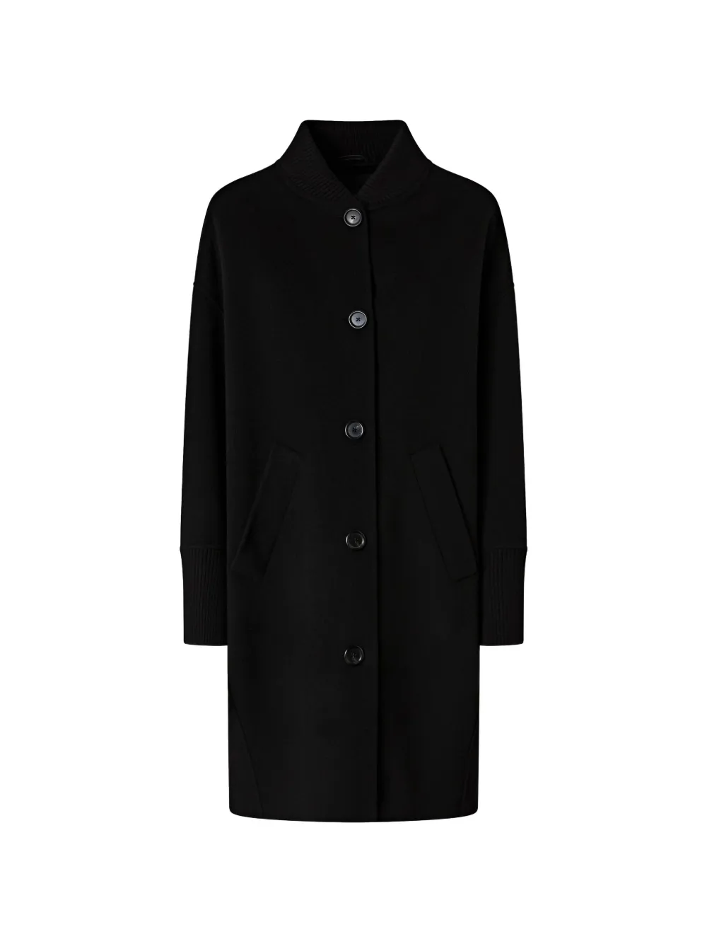 PINKO wool buttoned-up coat - Black