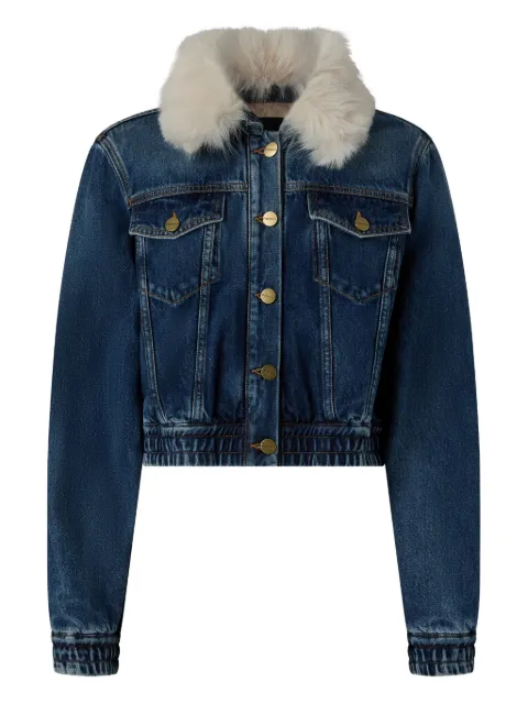 PINKO contrasting-collar denim jacket