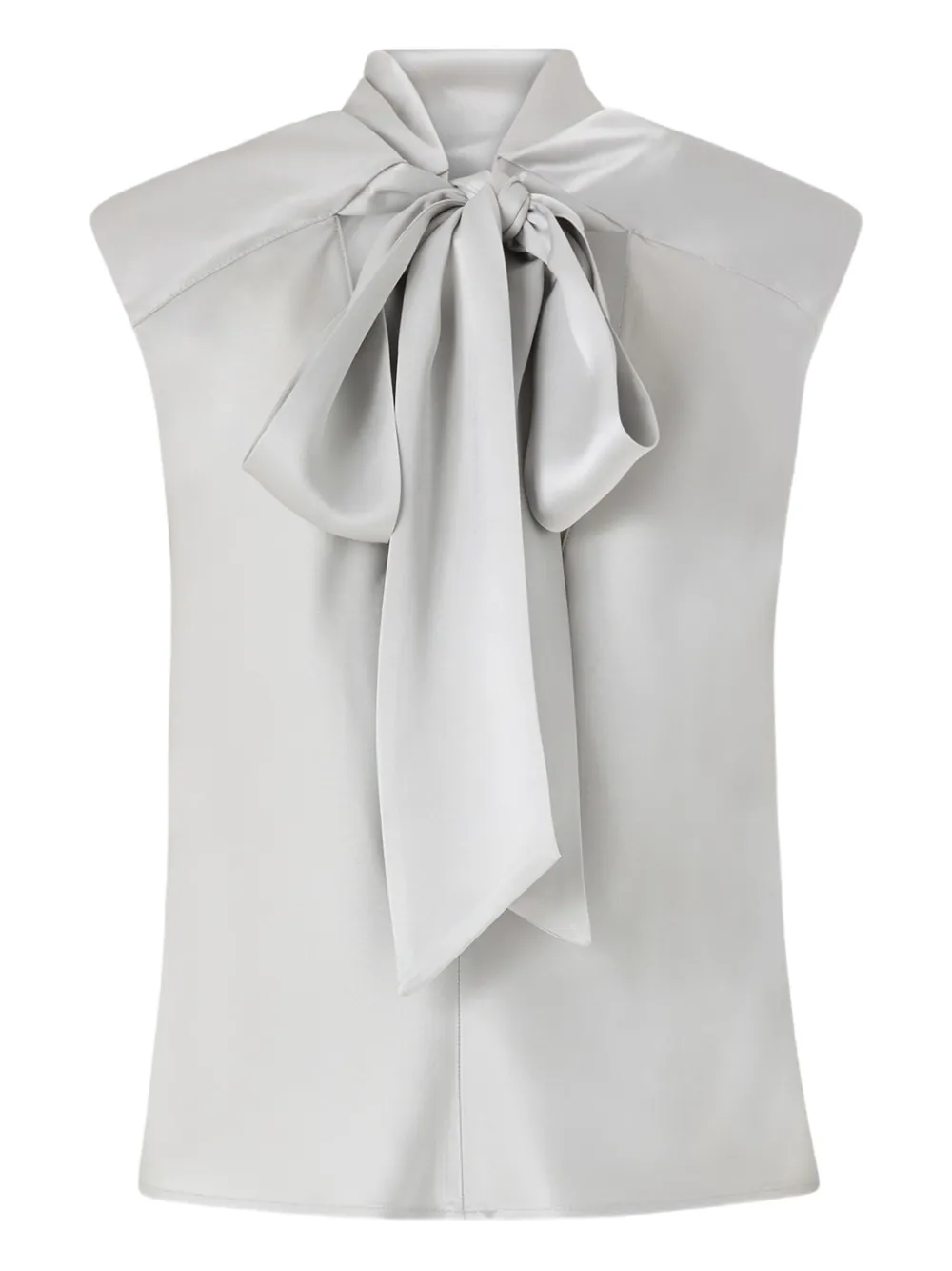 PINKO tie-detail sleeveless blouse - Grigio