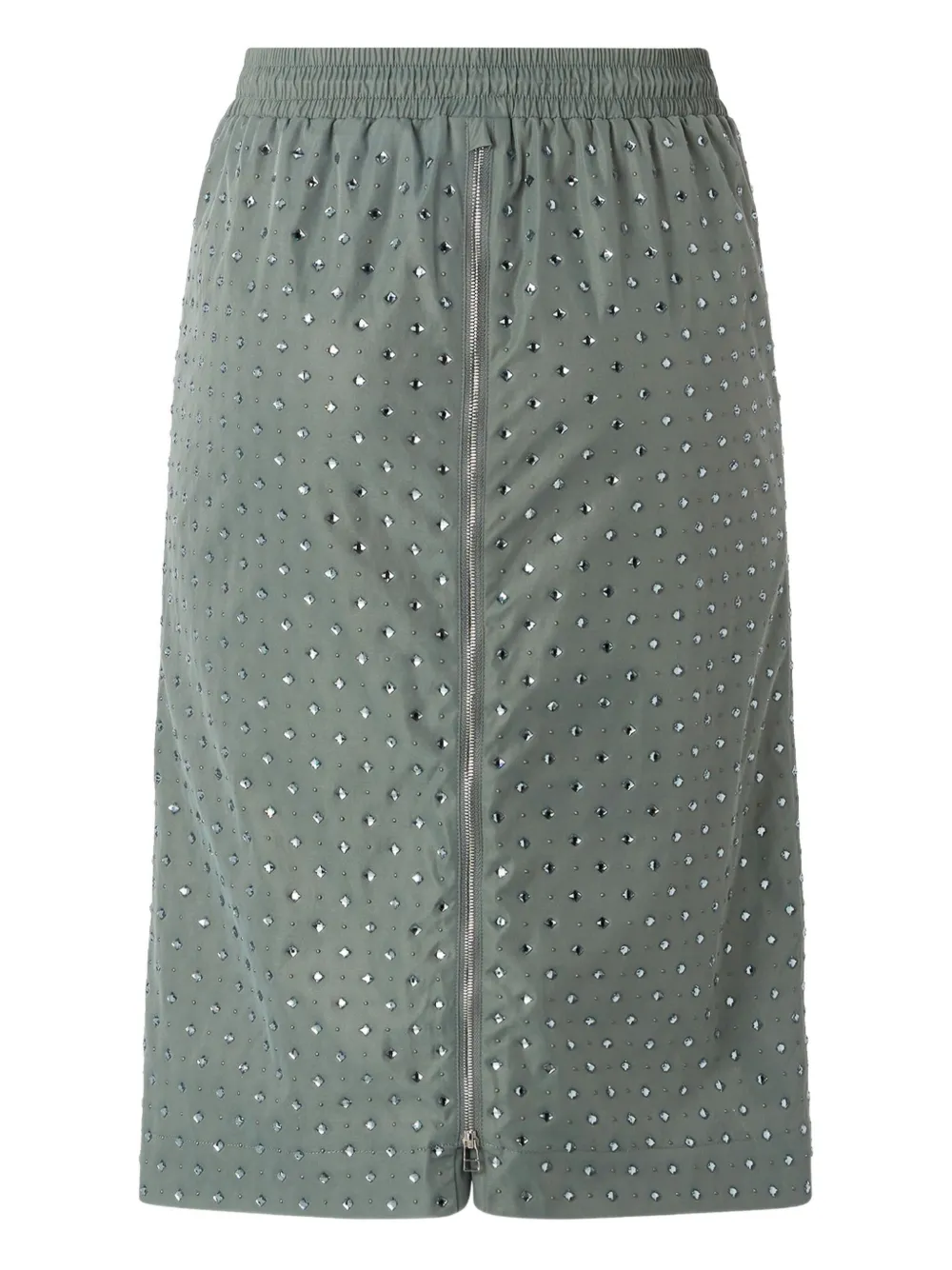 Pinko Alona Embellished Midi Skirt In Green