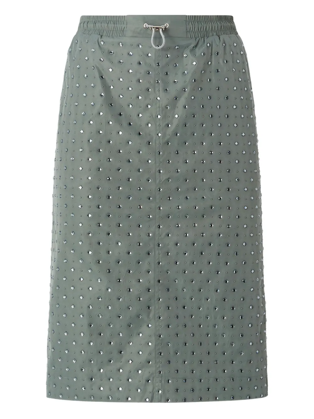 Pinko Alona Embellished Midi Skirt In Green