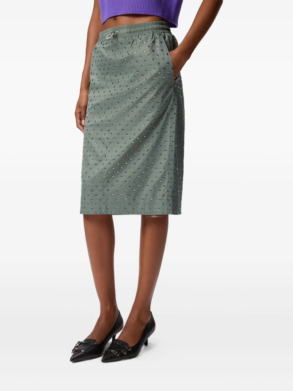 PINKO Alona embellished midi skirt | Straight Skirts | Image 2