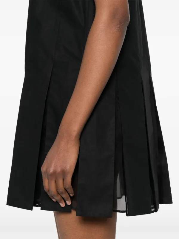 ワンピース MONCLER BLACK COTTON MINI DRESS Moncler Cotton Mini Dress | Black | FARFETCH