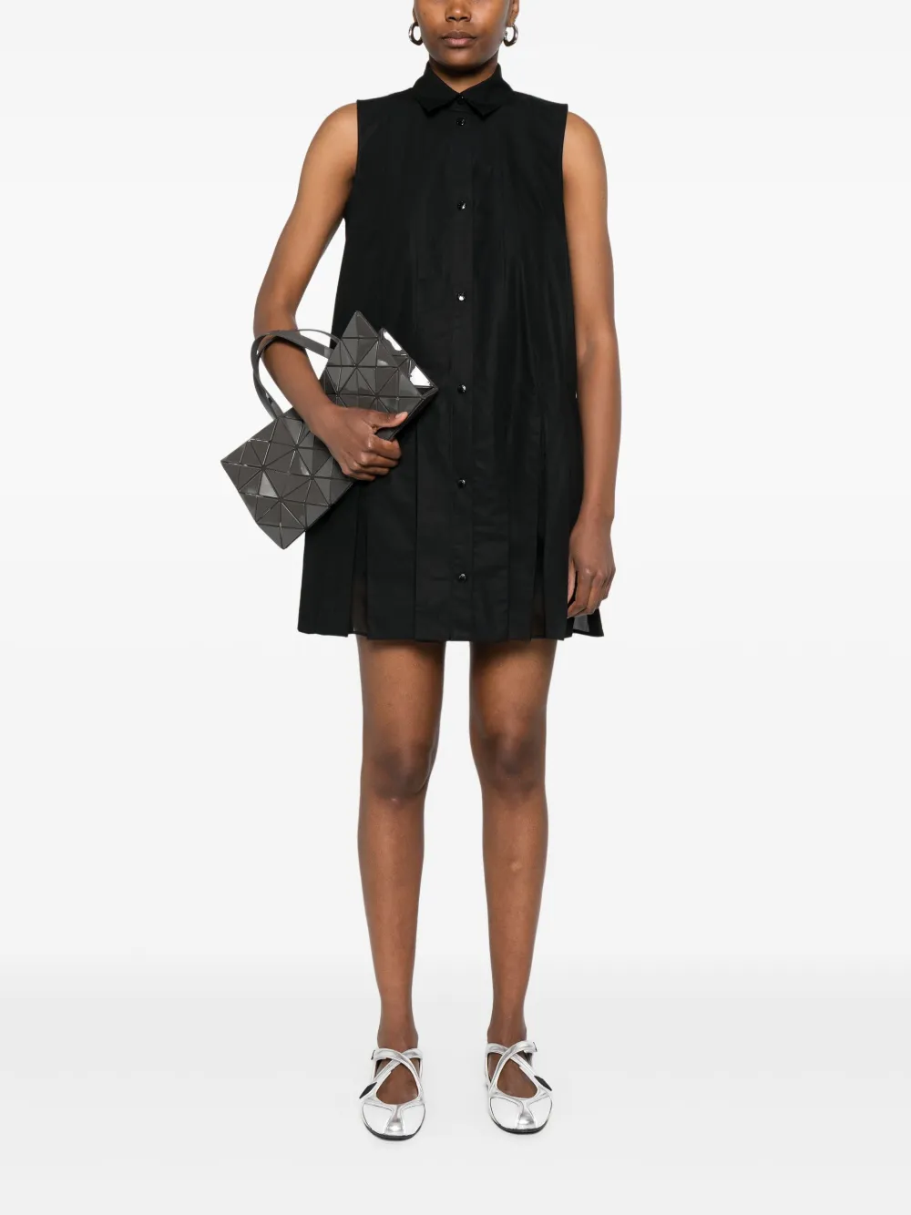 Moncler Linnen mini-jurk - Zwart