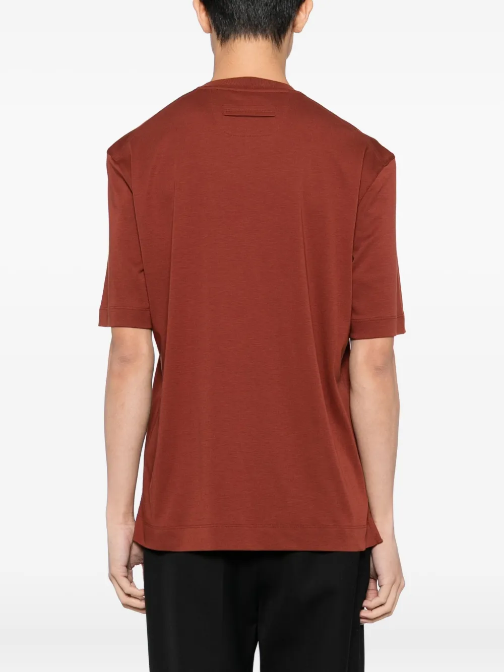 Zegna T-shirt met vlak aan de achterkant Rood