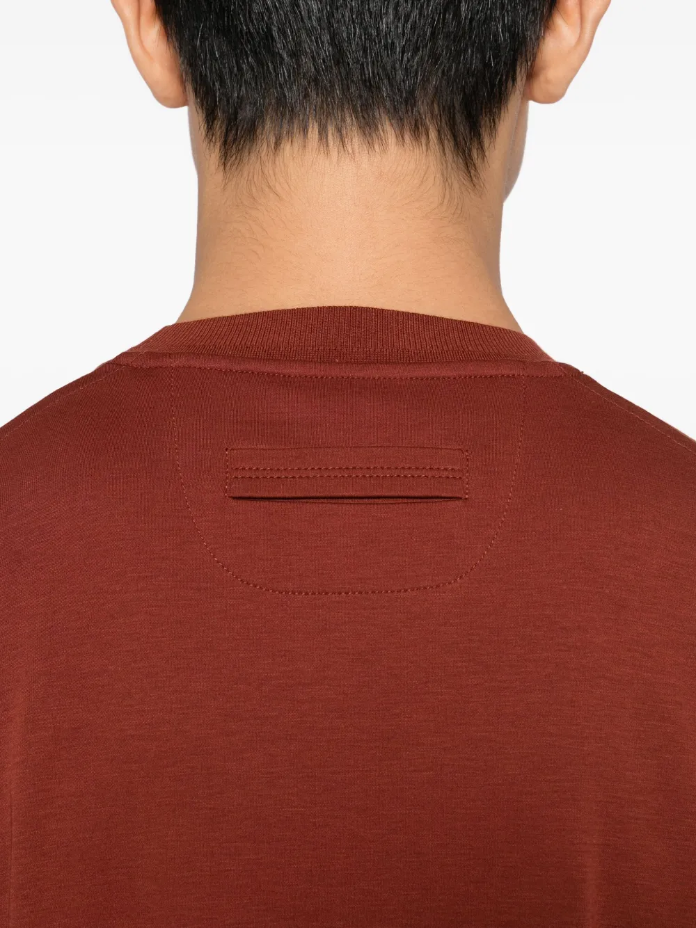 Zegna T-shirt met vlak aan de achterkant Rood