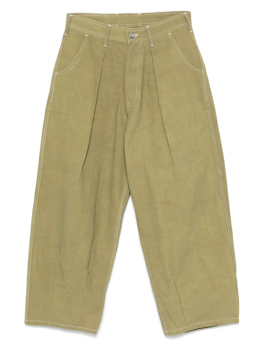 STORY mfg. organic-cotton pants - グリーン STORY mfg. organic-cotton pants - グリーン
