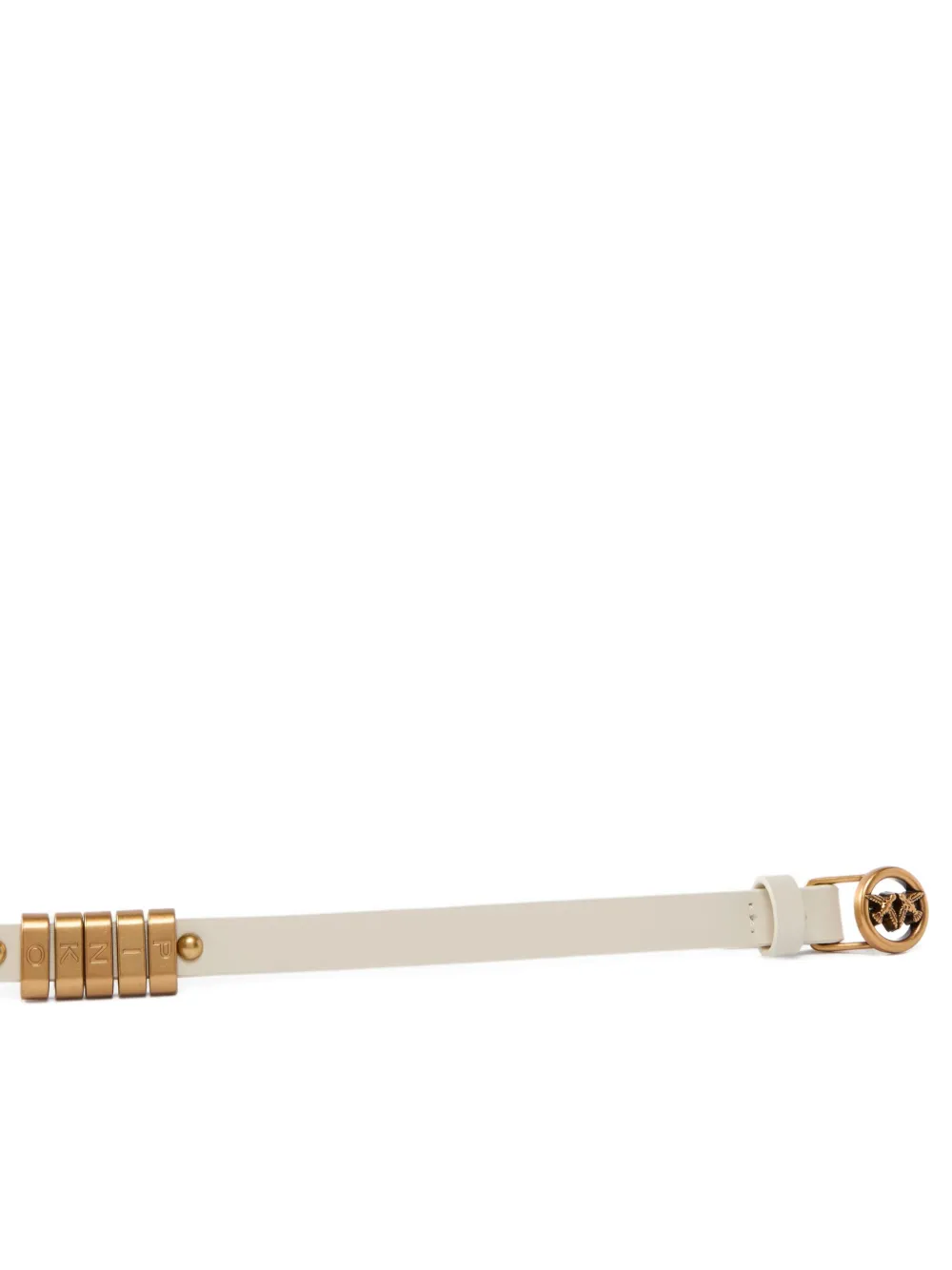 PINKO Leren riem Wit