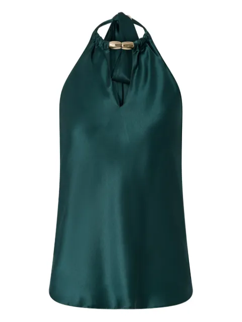 PINKO bow-halter neck blouse