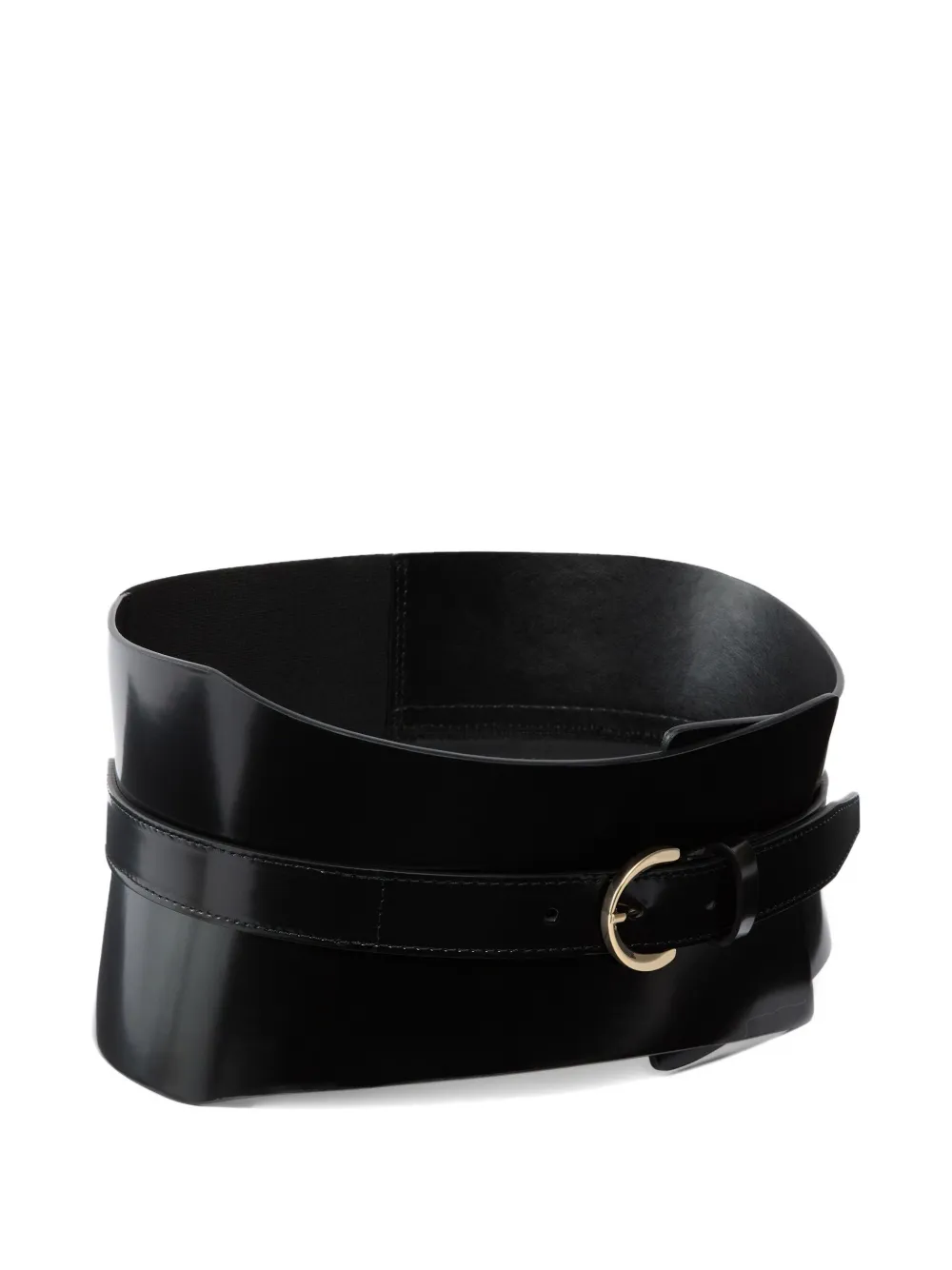 PINKO Leren gewelfde riem - Zwart
