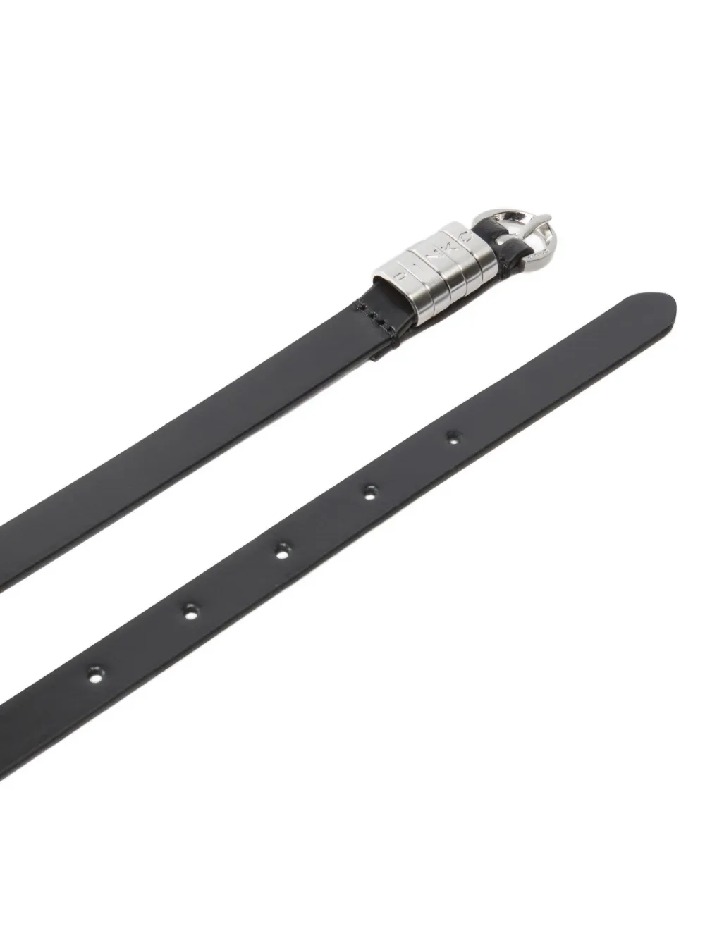 Pinko Logo-plaque Leather Belt In Black