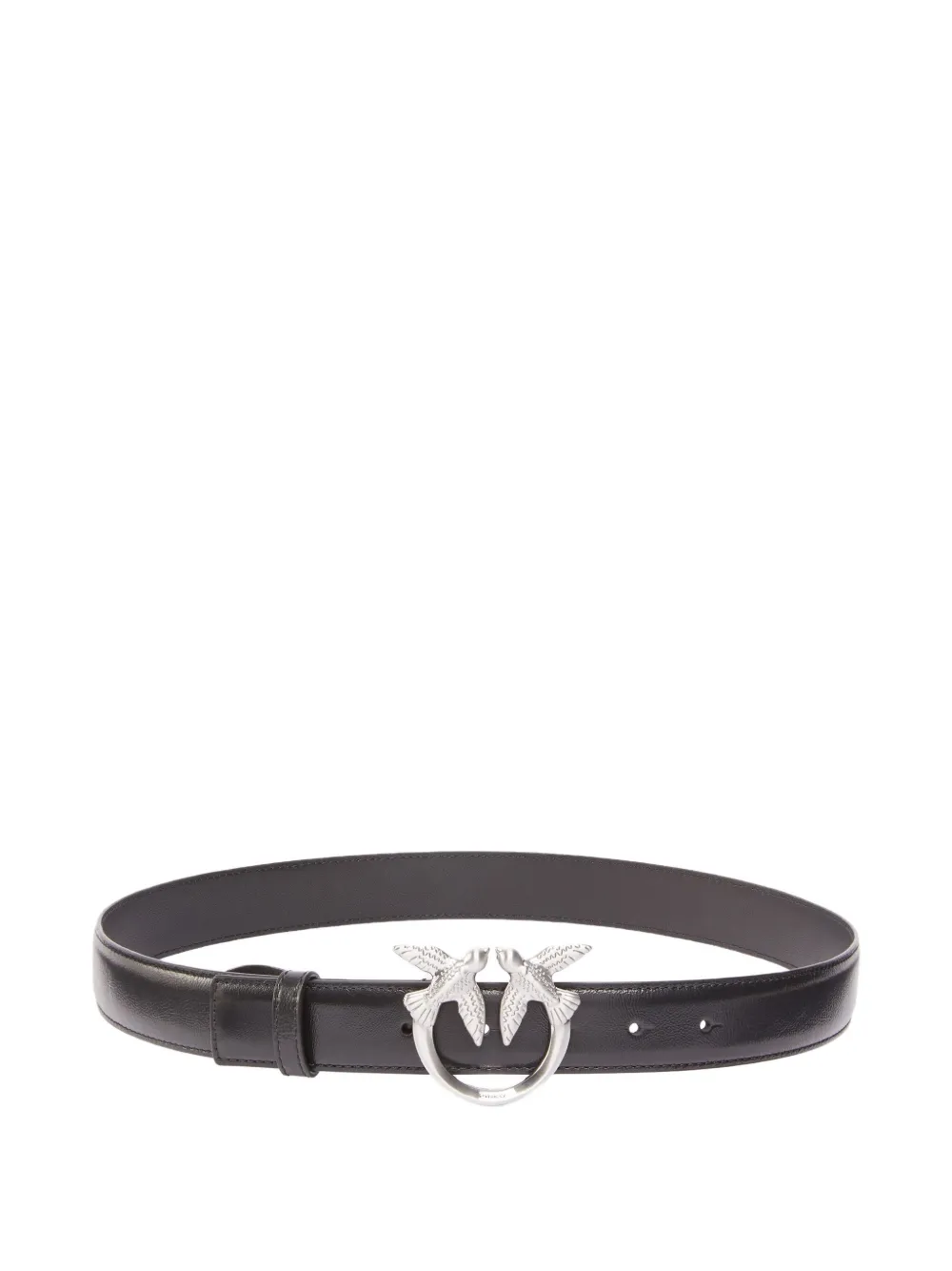 PINKO Love Berry bird-embellished leather belt | Black | Image 1