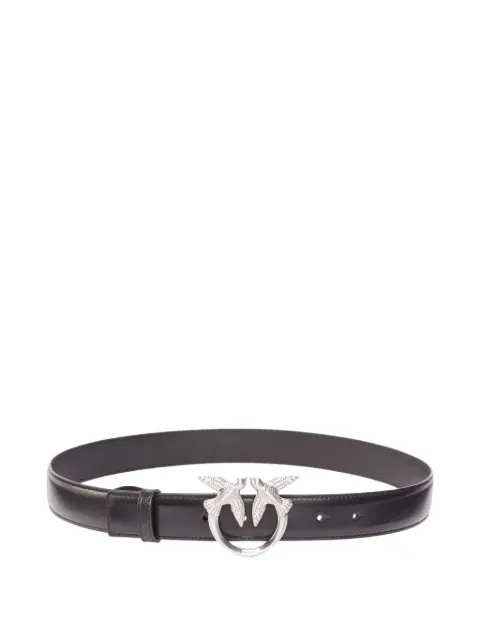 PINKO Love Berry bird-embellished leather belt