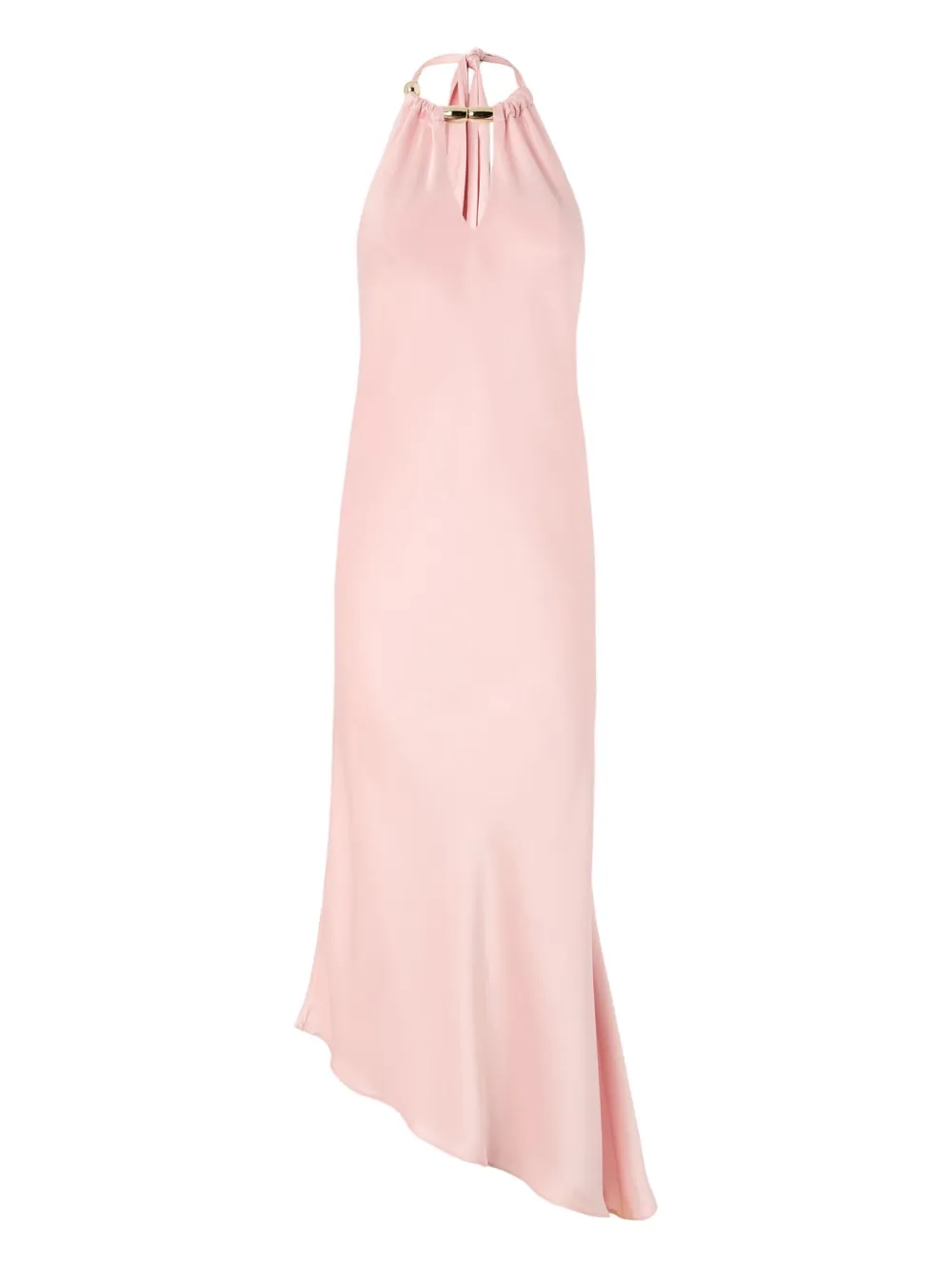 PINKO halterneck asymmetric midi dress - ピンク PINKO halterneck asymmetric midi dress - ピンク